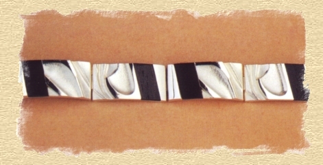 Armband "Sahara" aus  925/Sterlingsilber mit Ebenholzeinlage